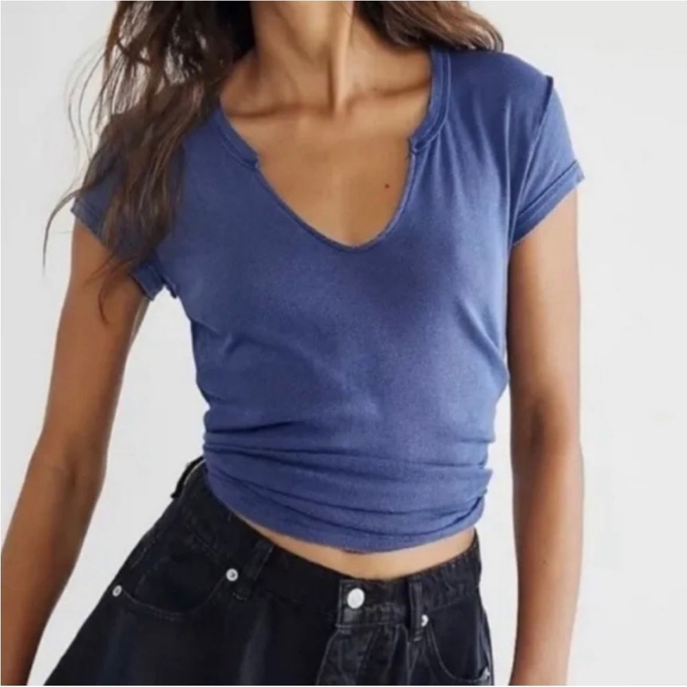 Free People We The Free Always Yours Tee Size Small Color Shaded Lake